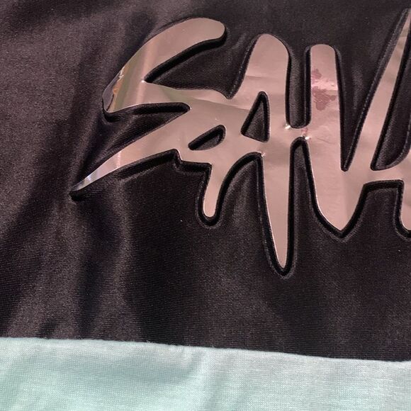 Mint Green Hoodie with 'Savage' Print - Picture 8 of 9